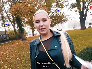 Risky Public Sex Date with german blonde teen battle-axe